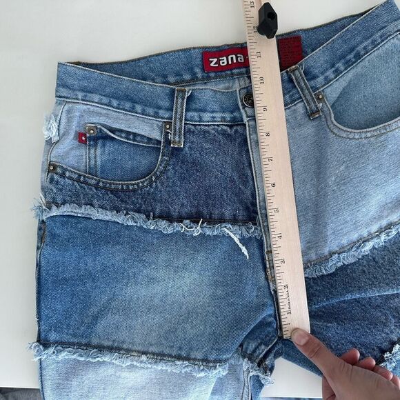 Vintage Zana Di Patchwork Jeans Womens 7 Flared 90s Y2K Boho Hippie Festival - Picture 12 of 13